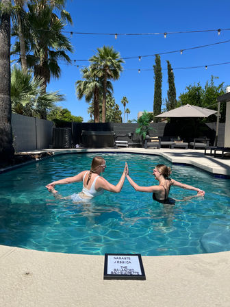 Private Aqua Yoga Class with Mimosa Add-on and Personalized Playlist  image 8