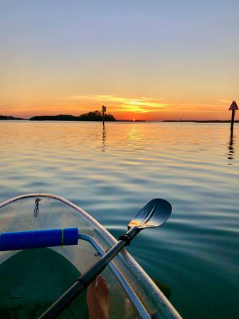 Night Time Glowing Clear Kayak Tour of Shell Key Preserve image 14