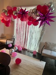 Insta-Worthy AirBnb & Hotel Party Setups with Balloon Arches, Backdrops, Marquee Lights & More image 11