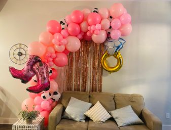 Insta-Worthy AirBnb & Hotel Party Setups with Balloon Arches, Backdrops, Marquee Lights & More image 4