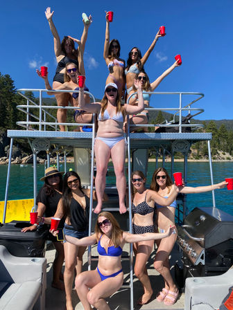 Double Decker Party Barge Charter with Propane Grills, Lilly Pad, Waterslides & More at Tahoe Keys Marina (BYOB) image 13