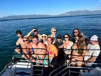 Double Decker Party Barge Charter with Propane Grills, Lilly Pad, Waterslides & More at Tahoe Keys Marina (BYOB) image 25