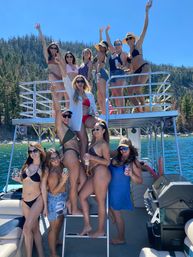 Double Decker Party Barge Charter with Propane Grills, Lilly Pad, Waterslides & More at Tahoe Keys Marina (BYOB) image 8