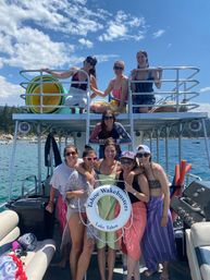 Double Decker Party Barge Charter with Propane Grills, Lilly Pad, Waterslides & More at Tahoe Keys Marina (BYOB) image 14