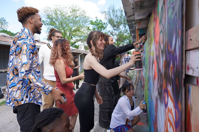 BYOB Custom Graffiti Class in Downtown Austin with Complimentary Tour and Wine or Beer Add-on image 1
