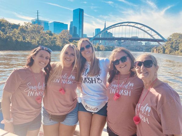 River Queen Pedal Pontoon BYOB Party Cruise Boat with Music City Skyline image 9