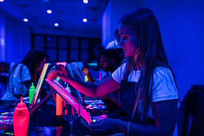 Neon Brush: Sip & Paint Workshop in the Dark  image 6
