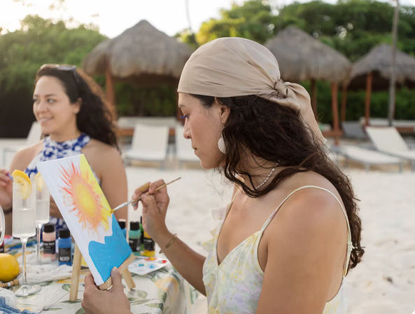 Sip & Paint Picnic Experience: Includes Art Supplies, Food, Drinks + Luxury Setup image 1