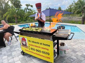 Private Hibachi Chef Catering with Grill, Food, Table & Chair Setup Included image 14