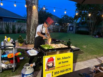 Private Hibachi Chef Catering with Grill, Food, Table & Chair Setup Included image 8