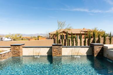 Luxe Lookout: Desert Retreat with Pool, Rooftop & Games image 6
