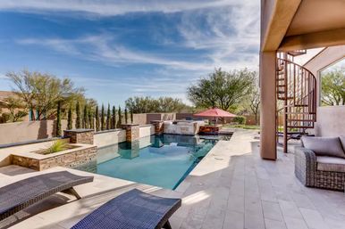 Luxe Lookout: Desert Retreat with Pool, Rooftop & Games image 4