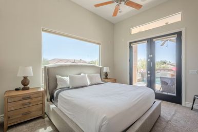 Luxe Lookout: Desert Retreat with Pool, Rooftop & Games image 19