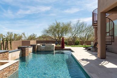 Luxe Lookout: Desert Retreat with Pool, Rooftop & Games image 5