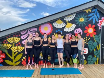 Private Yoga Class with Custom Playlists, Mimosa Add-Ons, and Cold Lavender Eye Towels image 4