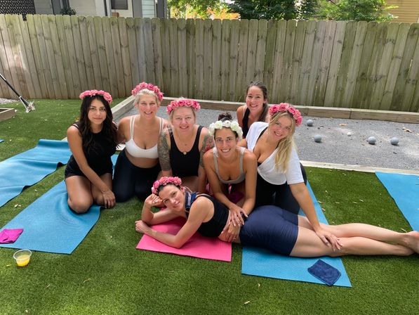 Private Yoga Class with Custom Playlists, Mimosa Add-Ons, and Cold Lavender Eye Towels image 16