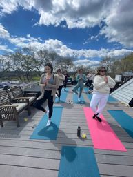 Private Yoga Class with Custom Playlists, Mimosa Add-Ons, and Cold Lavender Eye Towels image 13