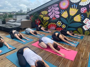 Private Yoga Class with Custom Playlists, Mimosa Add-Ons, and Cold Lavender Eye Towels image 7