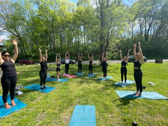 Private Yoga Class with Custom Playlists, Mimosa Add-Ons, and Cold Lavender Eye Towels image 14
