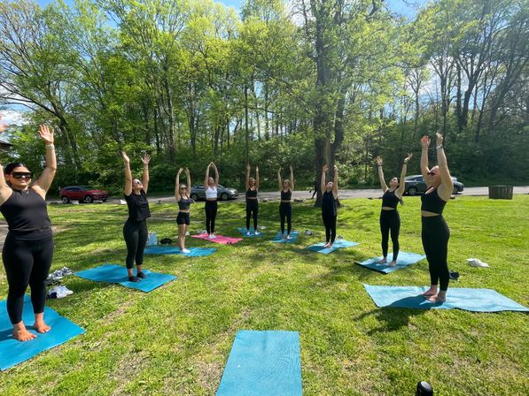 Private Yoga Class with Custom Playlists, Mimosa Add-Ons, and Cold Lavender Eye Towels image 14
