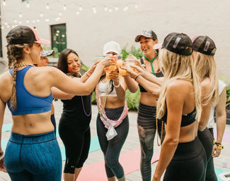 Private Yoga Class with Custom Playlists, Mimosa Add-Ons, and Cold Lavender Eye Towels image 3