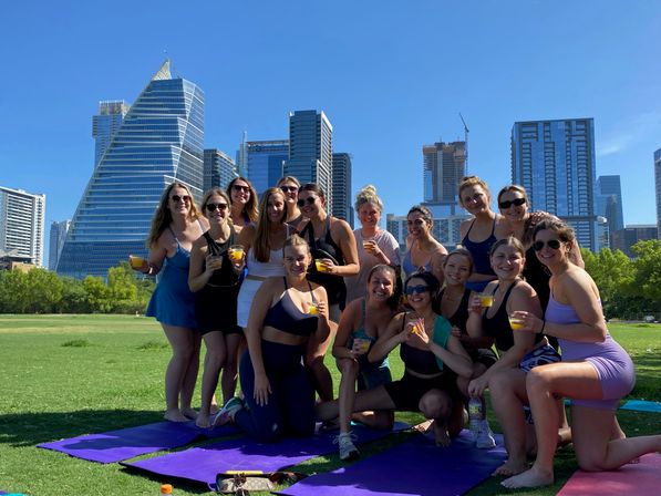 Private Yoga Class with Custom Playlists, Mimosa Add-Ons, and Cold Lavender Eye Towels image 9
