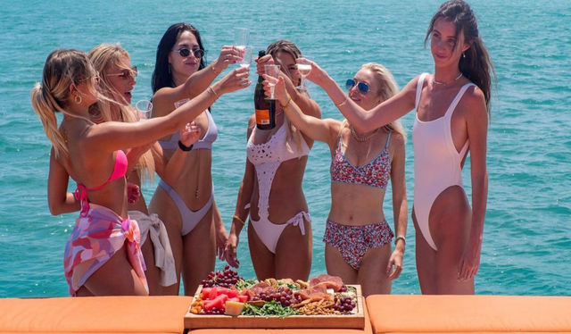 Luxury BYOB Party Yacht Charter through Miami Bay with Captain, Water Floaties, Miami Skyline and More image 3