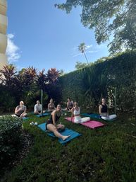 Private Yoga Class with Custom Playlists, Mimosa Add-Ons, and Cold Lavender Eye Towels image 11
