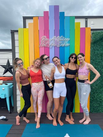Private Yoga Class with Custom Playlists, Mimosa Add-Ons, and Cold Lavender Eye Towels image 1