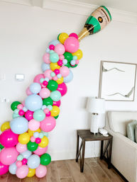 Birthday Setup with Vibrant Balloons, Cake & Personalized Card image 2