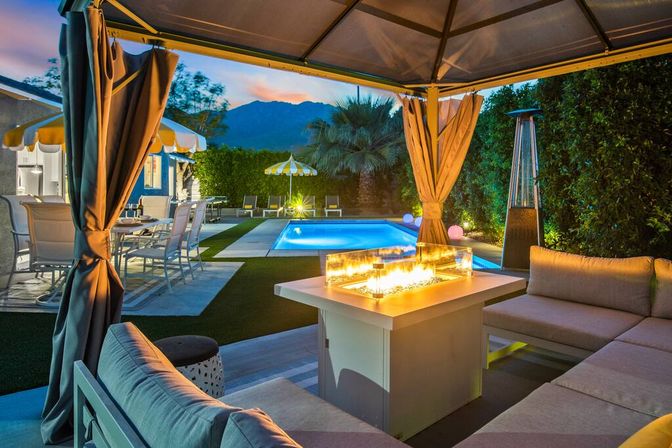 Pop Art Oasis: Chic Rental with Bold Pop Art, Pool, Hot Tub & Fire Pit image 1