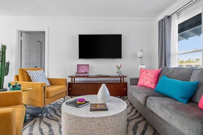 Pop Art Oasis: Chic Rental with Bold Pop Art, Pool, Hot Tub & Fire Pit image 8