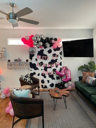 Party Decorating at Your Party: Wall Backdrop, Balloon Garlands, Bedroom Suite, Banners, Champagne & Snack Add-Ons image 16