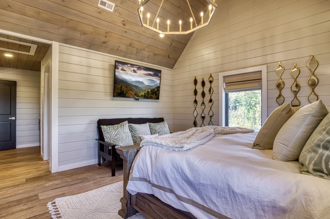 Great Smoky Getaway: Indoor Pool, Fire Pit & Hot Tub with Epic Mountain Views image 40
