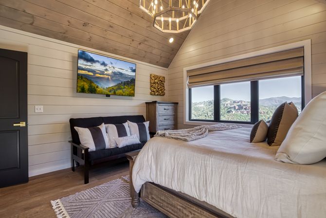 Great Smoky Getaway: Indoor Pool, Fire Pit & Hot Tub with Epic Mountain Views image 33