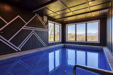 Great Smoky Getaway: Indoor Pool, Fire Pit & Hot Tub with Epic Mountain Views image 9