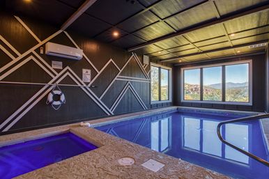 Great Smoky Getaway: Indoor Pool, Fire Pit & Hot Tub with Epic Mountain Views image 55