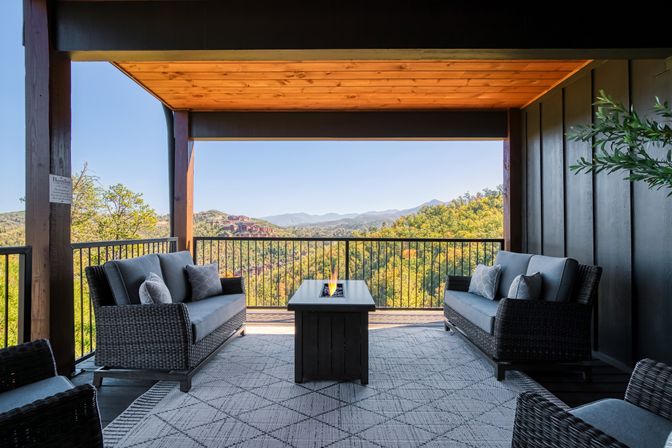 Great Smoky Getaway: Indoor Pool, Fire Pit & Hot Tub with Epic Mountain Views image 10