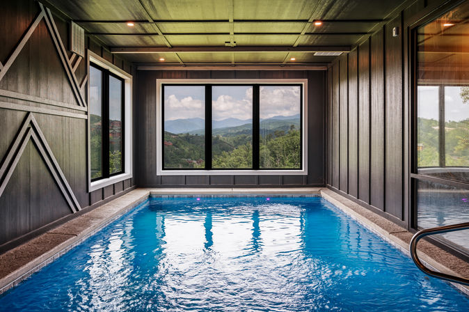 Great Smoky Getaway: Indoor Pool, Fire Pit & Hot Tub with Epic Mountain Views image 4