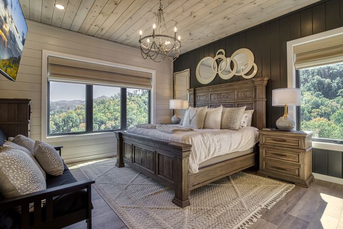 Great Smoky Getaway: Indoor Pool, Fire Pit & Hot Tub with Epic Mountain Views image 25