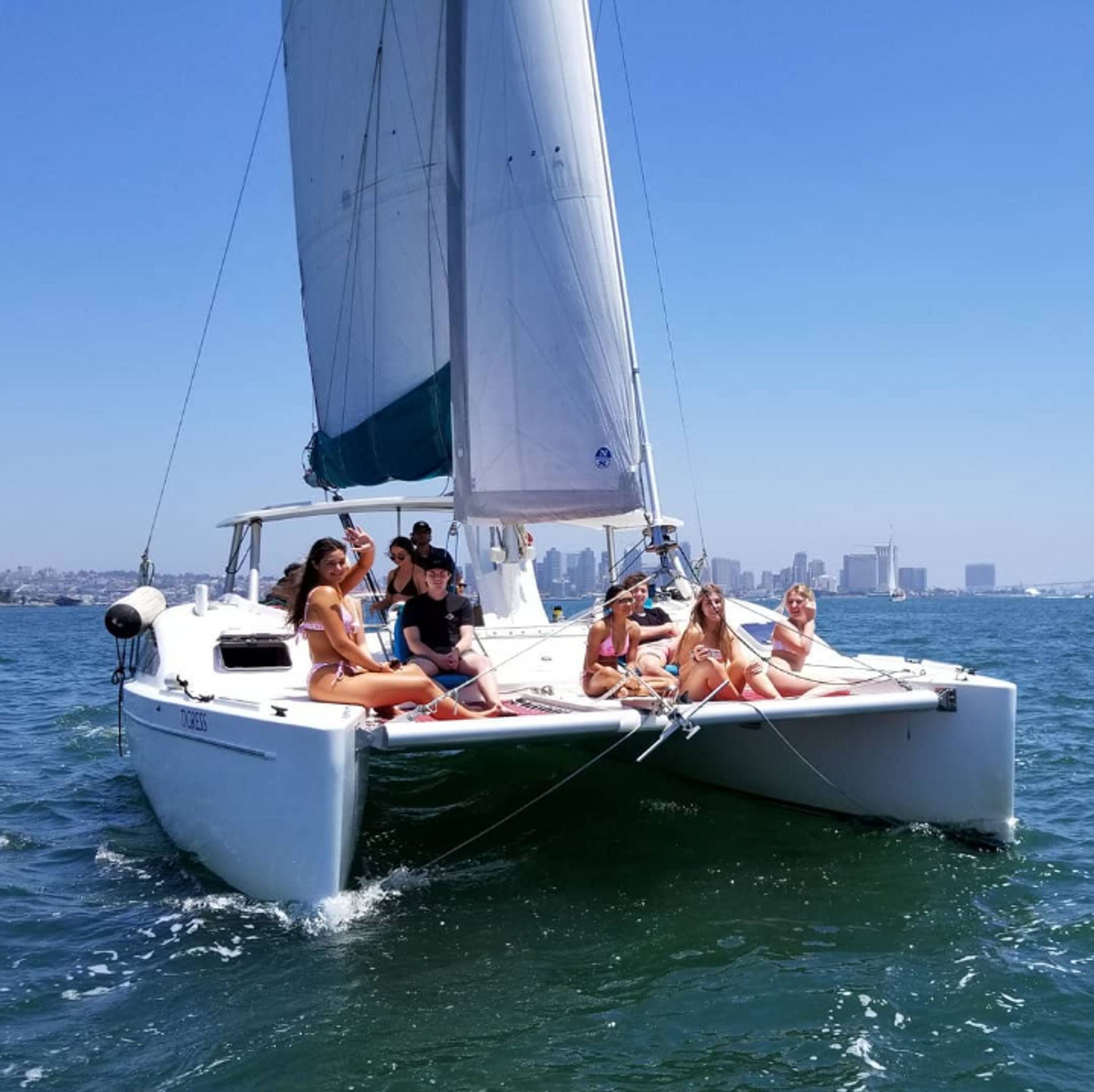 Private Catamaran Sail and Swim on San Diego Bay  image 1