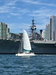 Private Catamaran Sail and Swim on San Diego Bay  image 9