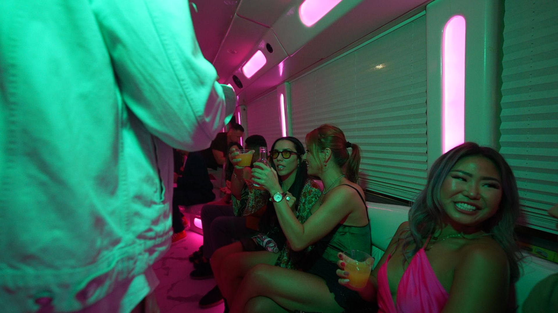 VIP Luxury Party Bus with Built-in Bar/DJ Booth, Restroom & More (50-Passenger Capacity) image 1