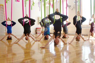 Aerial Birthday & Bachelorette Parties at OM Factory NYC image 2