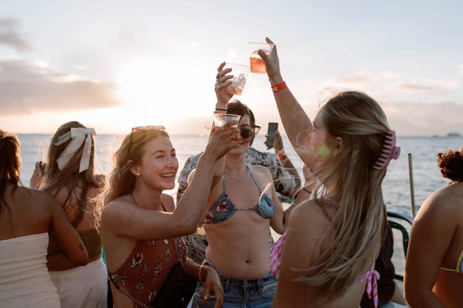 Adults-Only Waikiki Sunset Cruise: Live DJ, Boat Bar, & More image 1