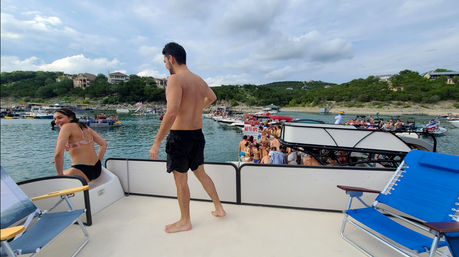 Double Decker Pontoon Party at Devils Cove: BYOB, Captain, and Waterslide  image 9