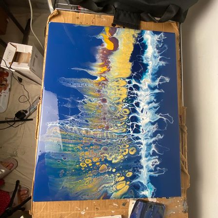 Flow & Glow: Fluid Art Painting Experience image 3