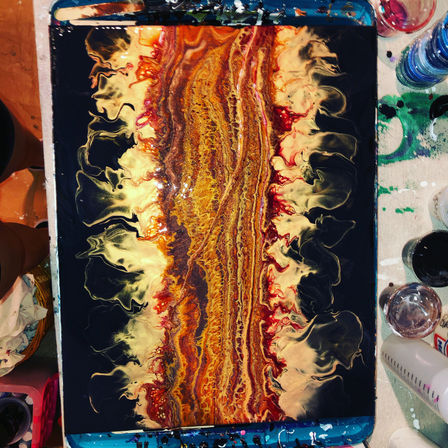 Flow & Glow: Fluid Art Painting Experience image 5