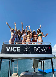 Vice Boat Club BYOB Double Decker Pontoon Party Cruise with Party Floatie Included image 1