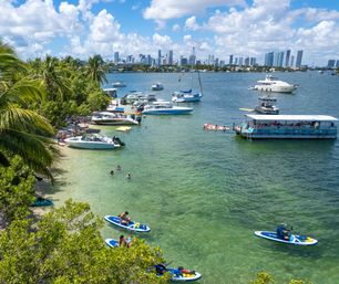 BYOB Private Pontoon Party in Miami: Scenic Views, Insta-Worthy Inflatables, and High-End Sound System with LED Lights image 4